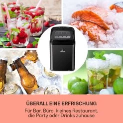 Partytime Eiswürfelmaschine Klareis 15kg/24h Edelstahl -Klarstein 10035295 de 0003 usp