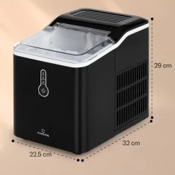 Chillout Eiswürfelmaschine Bulleteis 12kg/24h Wassertank: 1,5 L -Klarstein 10035320 yy 0011 dimensions