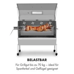 Sauenland Pro XL Spanferkelgrill Drehspieß 15W 4 Rollen Edelstahl 14 Sauenland Pro XL Spanferkelgrill Drehspieß 15W 4 Rollen Edelstahl -Klarstein 10035373 de 0004 logo