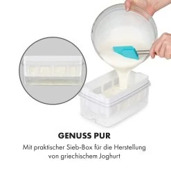 Gaia Greek Joghurt-Maker 1,26 L 6 Gläser Inkl. Sieb-Box -Klarstein 10035435 de 0006 logo