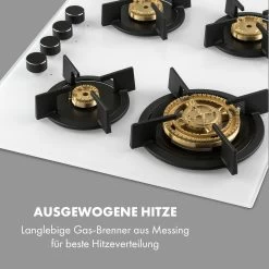 Goldflame 4 Gaskochfeld 4-flammig Messing-Brenner Glaskeramik -Klarstein 10035499 de 0003 logo