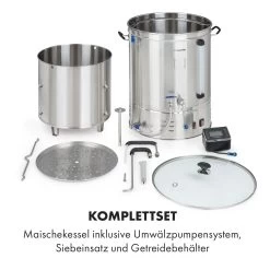 Brauheld Pro Maischekessel 3300W 70L 30-100°C Umwälzpumpe Edelstahl 19 Brauheld Pro Maischekessel 3300W 70L 30-100°C Umwälzpumpe Edelstahl -Klarstein 10035516 de 0008 logo