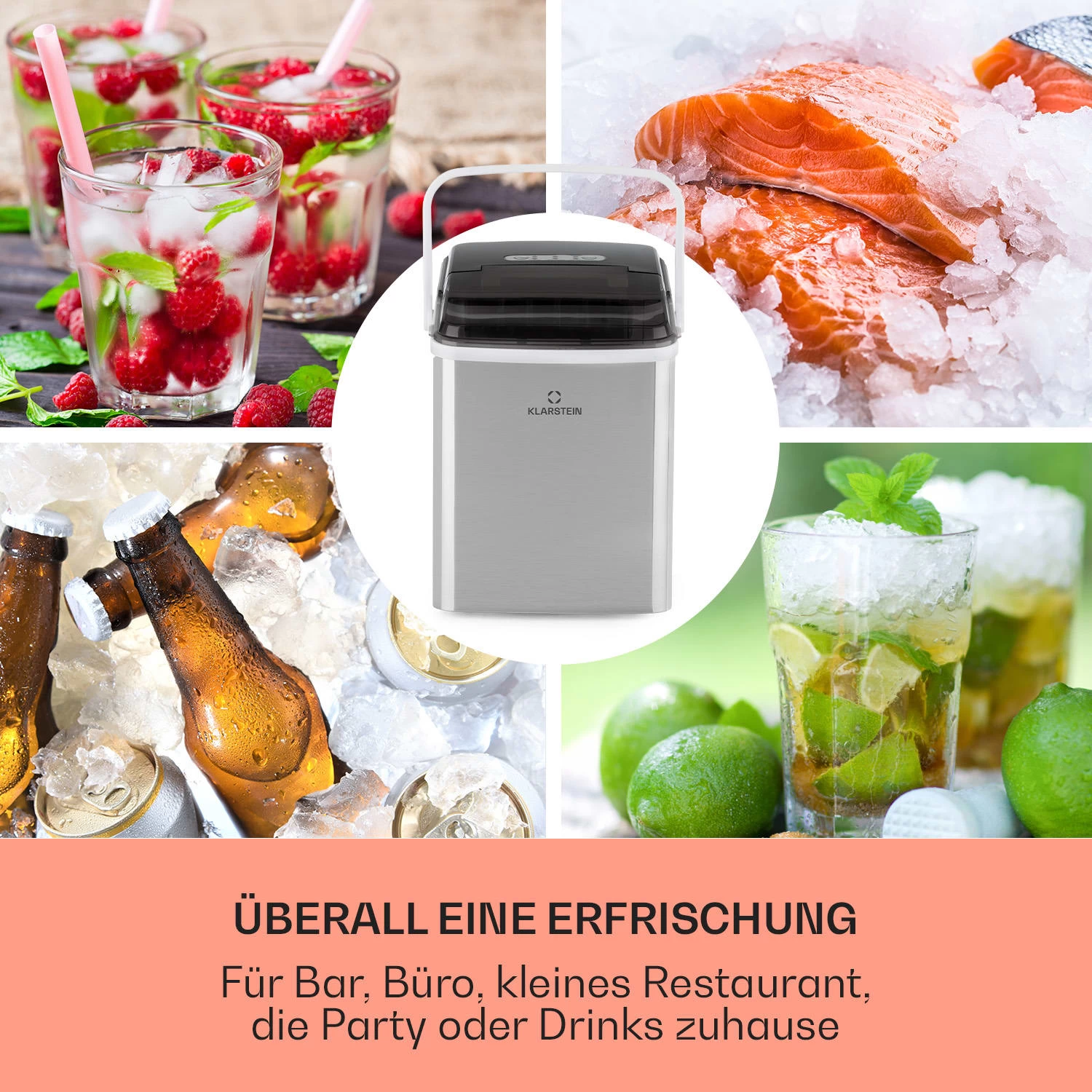 Arctic Porter Eiswürfelmaschine Bullet-Eis 12kg/24h Edelstahl 5 Arctic Porter Eiswürfelmaschine Bullet-Eis 12kg/24h Edelstahl – Bild 3