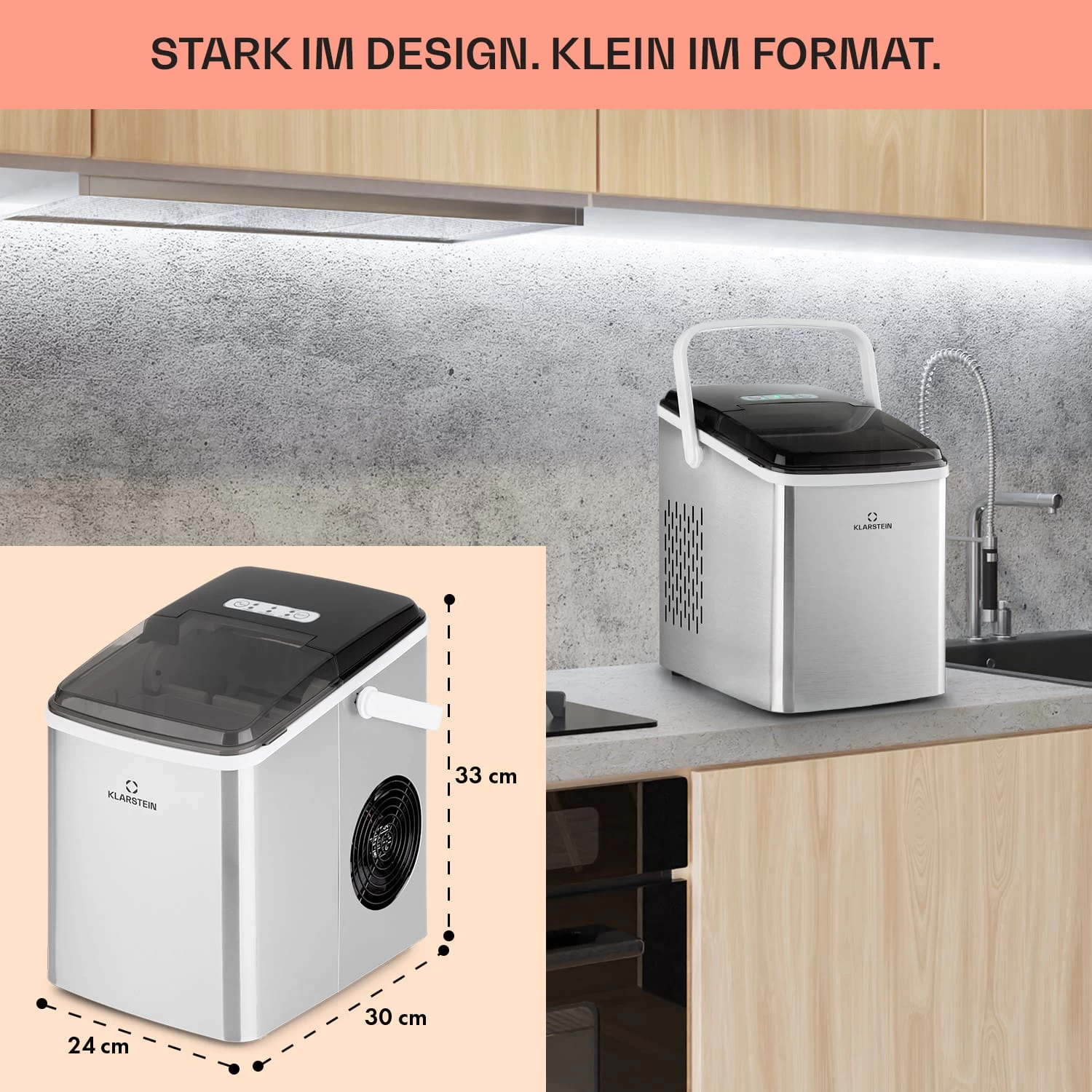 Arctic Porter Eiswürfelmaschine Bullet-Eis 12kg/24h Edelstahl 8 Arctic Porter Eiswürfelmaschine Bullet-Eis 12kg/24h Edelstahl – Bild 6