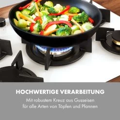 Goldflame 5 Gaskochfeld 5-flammig Messing-Brenner Glaskeramik 17 Goldflame 5 Gaskochfeld 5-flammig Messing-Brenner Glaskeramik -Klarstein 10035615 de 0007 logo