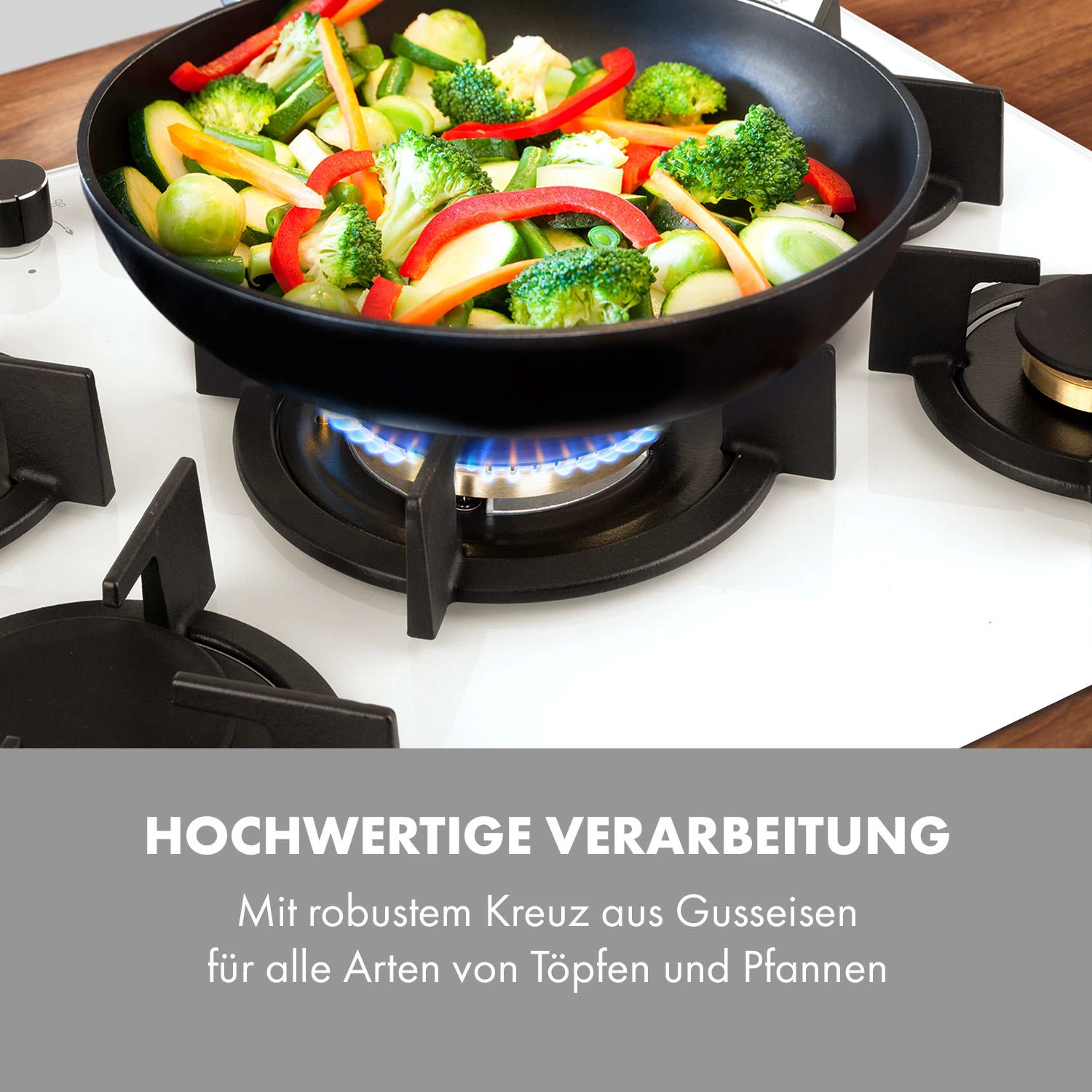 Goldflame 5 Gaskochfeld 5-flammig Messing-Brenner Glaskeramik 9 Goldflame 5 Gaskochfeld 5-flammig Messing-Brenner Glaskeramik – Bild 7