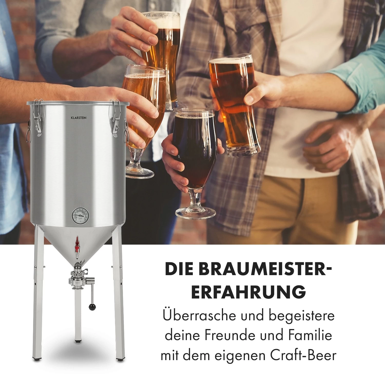 Gärkeller Pro XL Fermentierkessel 60 Liter Ablassventil 304-Edelstahl 4 Gärkeller Pro XL Fermentierkessel 60 Liter Ablassventil 304-Edelstahl – Bild 2