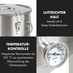 Gärkeller Pro XL Fermentierkessel 60 Liter Ablassventil 304-Edelstahl 17 Gärkeller Pro XL Fermentierkessel 60 Liter Ablassventil 304-Edelstahl -Klarstein 10035622 de 0007 logo