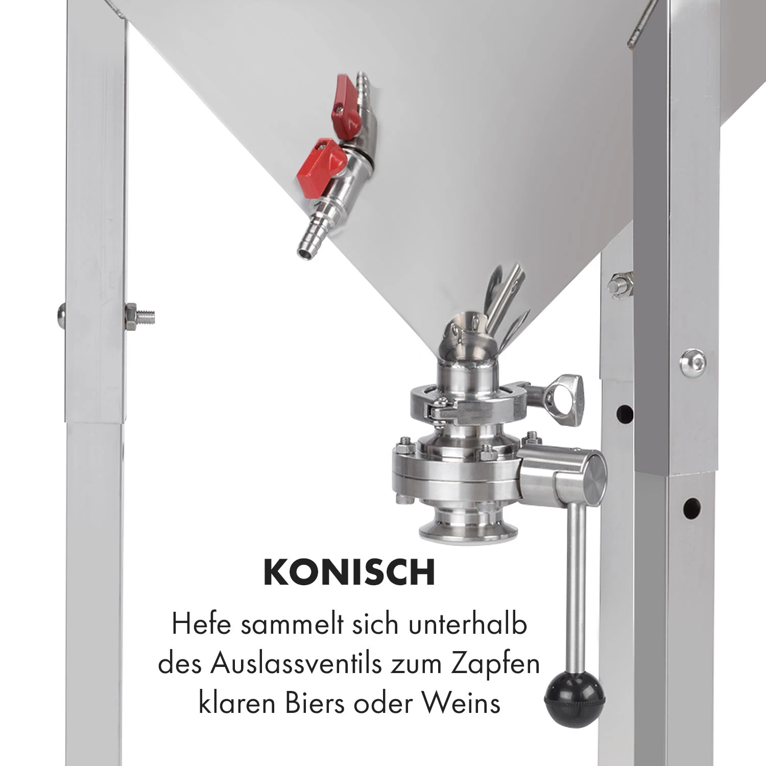 Gärkeller Pro XL Fermentierkessel 60 Liter Ablassventil 304-Edelstahl 10 Gärkeller Pro XL Fermentierkessel 60 Liter Ablassventil 304-Edelstahl – Bild 8