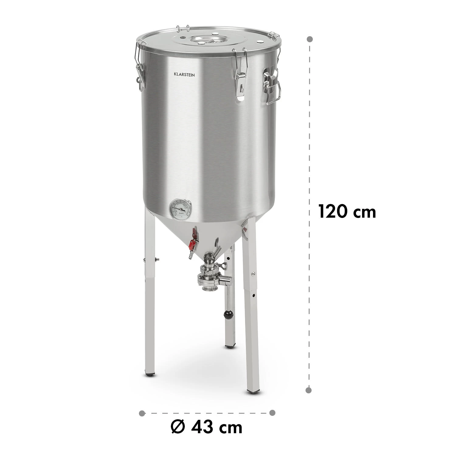 Gärkeller Pro XL Fermentierkessel 60 Liter Ablassventil 304-Edelstahl 11 Gärkeller Pro XL Fermentierkessel 60 Liter Ablassventil 304-Edelstahl – Bild 9