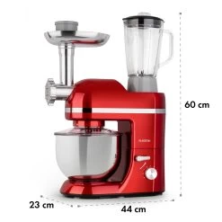 Lucia Elegance Küchenmaschine Mixer Fleischwolf 2000W BPA-frei -Klarstein 10035641 yy 0009 logo Klarstein Lucia Elegance Kuechenmaschine rot
