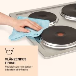 Appetito 4 Elektrokochfeld 4 Platten 6 Stufen 5500 Watt Edelstahl -Klarstein 10035702 de 0005 logo