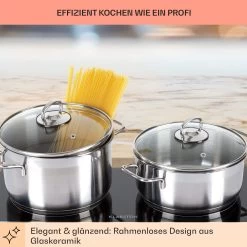 Cookbuddy Doppel-Kochfeld 2400W 5 Leistungsstufen Glaskeramik -Klarstein 10035704 de 0003 usp