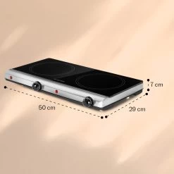 Cookbuddy Doppel-Kochfeld 2400W 5 Leistungsstufen Glaskeramik -Klarstein 10035704 yy 0011 dimensions