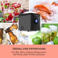 Icemeister 2G Eiswürfelmaschine 12kg/24h LC-Display Edelstahl -Klarstein 10035712 de 0003 usp