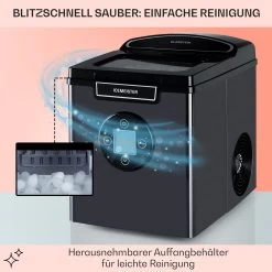 Icemeister 2G Eiswürfelmaschine 12kg/24h LC-Display Edelstahl -Klarstein 10035712 de 0005 usp
