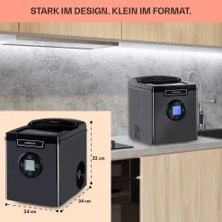 Icemeister 2G Eiswürfelmaschine 12kg/24h LC-Display Edelstahl -Klarstein 10035712 de 0006 usp