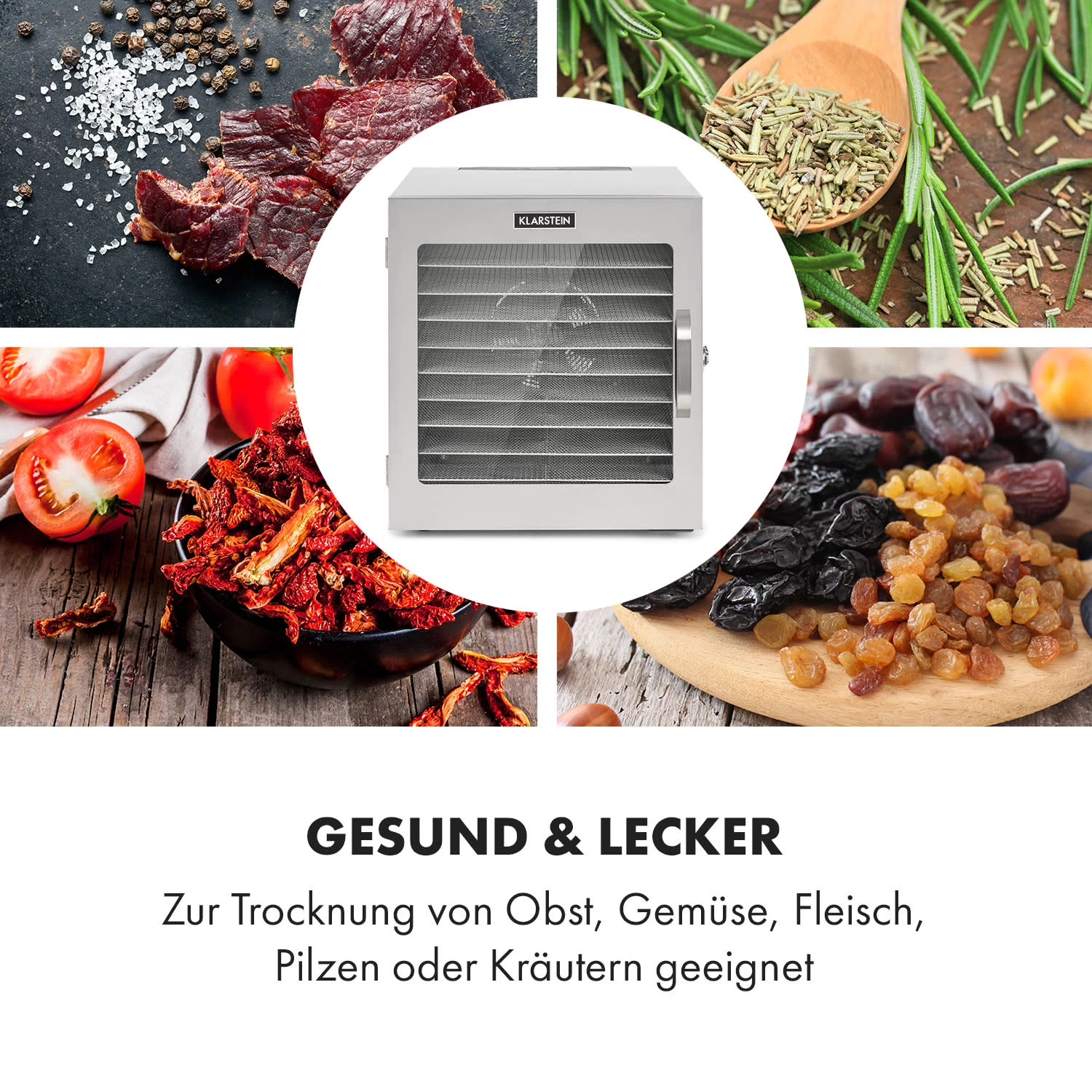 Captain Jerky 110 Dörrautomat 1000W 30-90 °C 24h-Timer Edelstahl 8 Captain Jerky 110 Dörrautomat 1000W 30-90 °C 24h-Timer Edelstahl – Bild 6