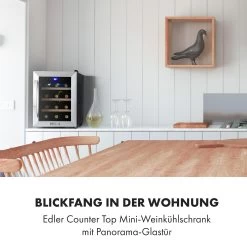 Reserva 12 Uno Weinkühlschrank 12 Flaschen 31 Liter Edelstahl -Klarstein 10035859 de 0002 logo