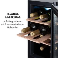 Reserva 8 Uno Weinkühlschrank 23 Ltr 8 Fl 11-18 °C 26 DB Edelstahl -Klarstein 10035864 de 0007 logo