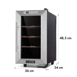 Reserva 8 Uno Weinkühlschrank 23 Ltr 8 Fl 11-18 °C 26 DB Edelstahl -Klarstein 10035864 yy 0008 logo