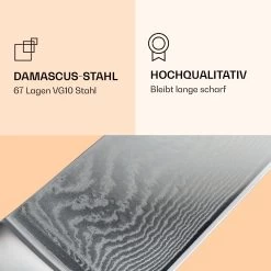 Kishiko Messerset Damaszener-Stahl 3-teilig Extra Scharf Rosenholz -Klarstein 10036060 de 0004 logo