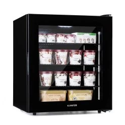 Klarstein 15 IceAge 88 Gefrierschrank 88 Liter EEK E 3 Etagen Thermostat Glasfront