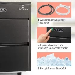 Powericer XL Eiswürfelmaschine 20 Kg/Tag 145 Watt -Klarstein 10036152 de 0004 usp