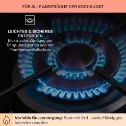 Alchemist Gaskochfeld 1 Wokbrenner Glaskeramik -Klarstein 10036335 de 0005 usp