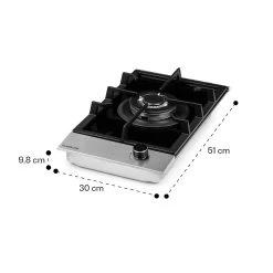 Alchemist Gaskochfeld 1 Wokbrenner Glaskeramik -Klarstein 10036335 yy 0011 dimensions