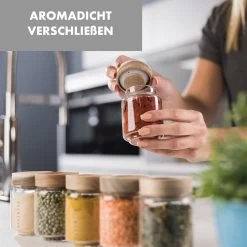 Glaswerk Cassia Gewürzgläser 6 St. 130 Ml Borosilikatglas Holzdeckel Luftdicht 12 Glaswerk Cassia Gewürzgläser 6 St. 130 Ml Borosilikatglas Holzdeckel Luftdicht -Klarstein 10036357 de 0004 logo