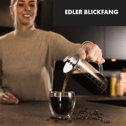 Glaswerk Ristretto French Press 0,35 Liter Borosilikatglas Edelstahl Walnussholz -Klarstein 10036360 de 0004 logo