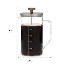 Glaswerk Ristretto French Press 0,35 Liter Borosilikatglas Edelstahl Walnussholz -Klarstein 10036360 yy 0008 logo