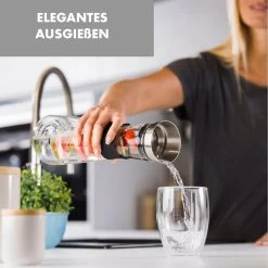 Glaswerk Sile Karaffe 1 Liter Borosilikatglas Fruchtspieß Mit Stopper -Klarstein 10036361 de 0005 logo