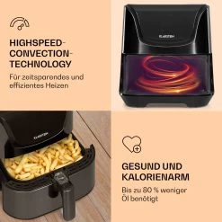 AeroVital Deluxe Heißluftfritteuse 1700W 5,4 Liter Edelstahl -Klarstein 10036476 de 0005 logo