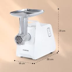 Mighty Mince Elektrischer Fleischwolf 500 - 1361 Watt 3 Lochscheiben -Klarstein 10036478 yy 0008 logo