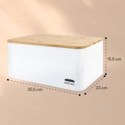 Oklahoma Brotkasten Metall 35,5x15,5x23 Cm Bambus-Deckel Schneidebrett 11 Oklahoma Brotkasten Metall 35,5x15,5x23 Cm Bambus-Deckel Schneidebrett -Klarstein 10037444 yy 0005 logo