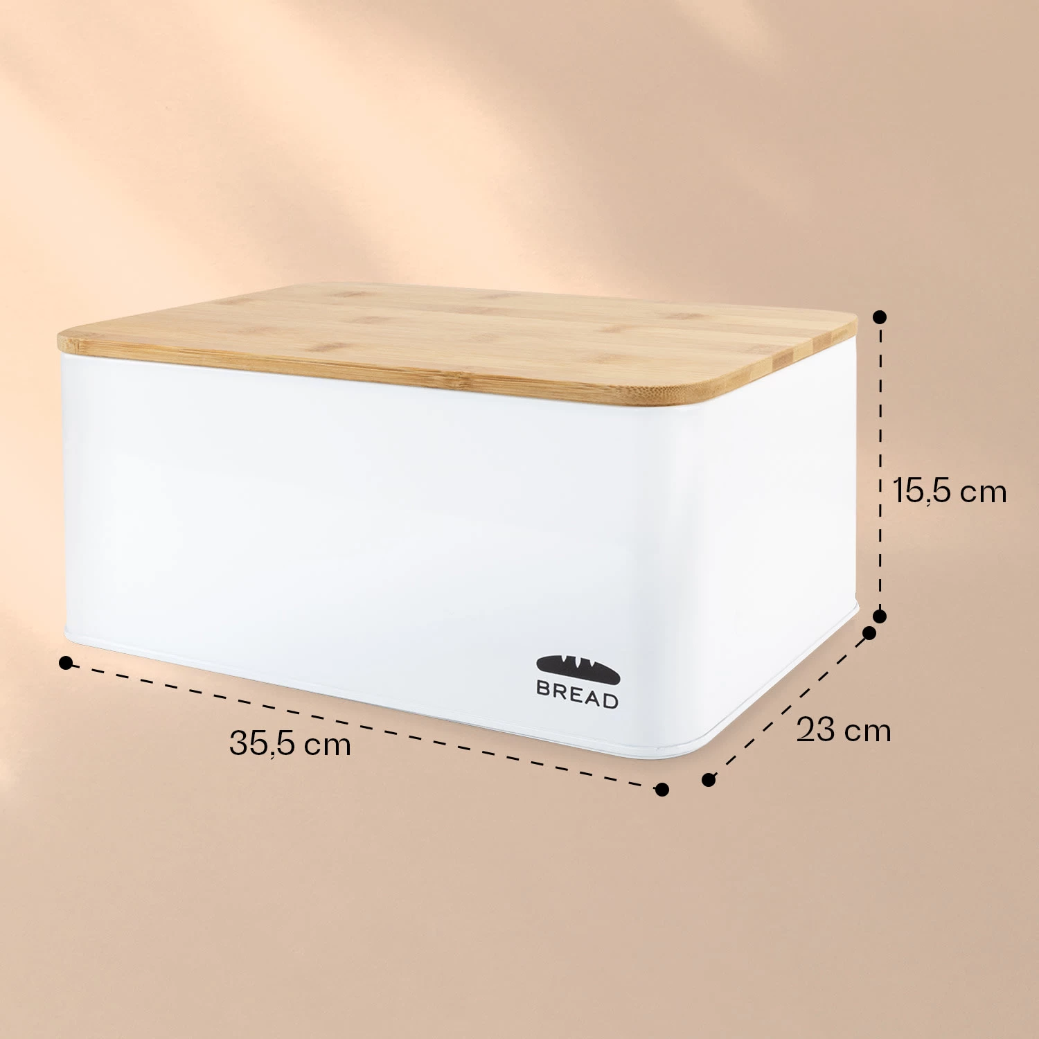 Oklahoma Brotkasten Metall 35,5x15,5x23 Cm Bambus-Deckel Schneidebrett 7 Oklahoma Brotkasten Metall 35,5x15,5x23 Cm Bambus-Deckel Schneidebrett – Bild 5