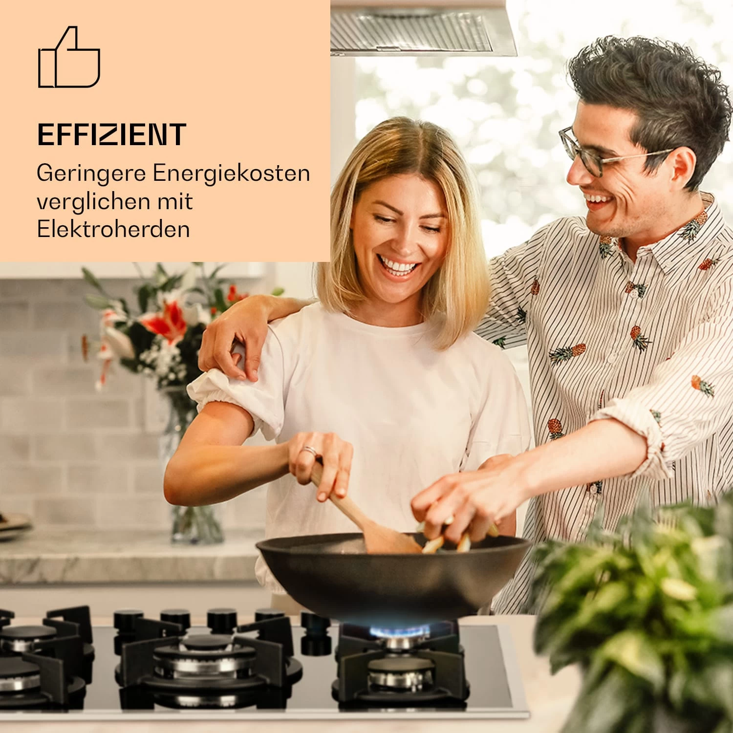 Goldflame 5 Prime Gaskochfeld 5-flammig Messing-Brenner Glaskeramik 4 Goldflame 5 Prime Gaskochfeld 5-flammig Messing-Brenner Glaskeramik – Bild 2