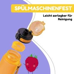 Schmatzfatz Trinkflasche Sportflasche 500 Ml 24 Cm Tritan -Klarstein 10037953 de 0004 usp