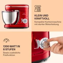 Bella Mini Rührmaschine 1200 W 6 Stufen 4 Liter Edelstahl Pulsfunktion -Klarstein 10037979 de 0003 logo