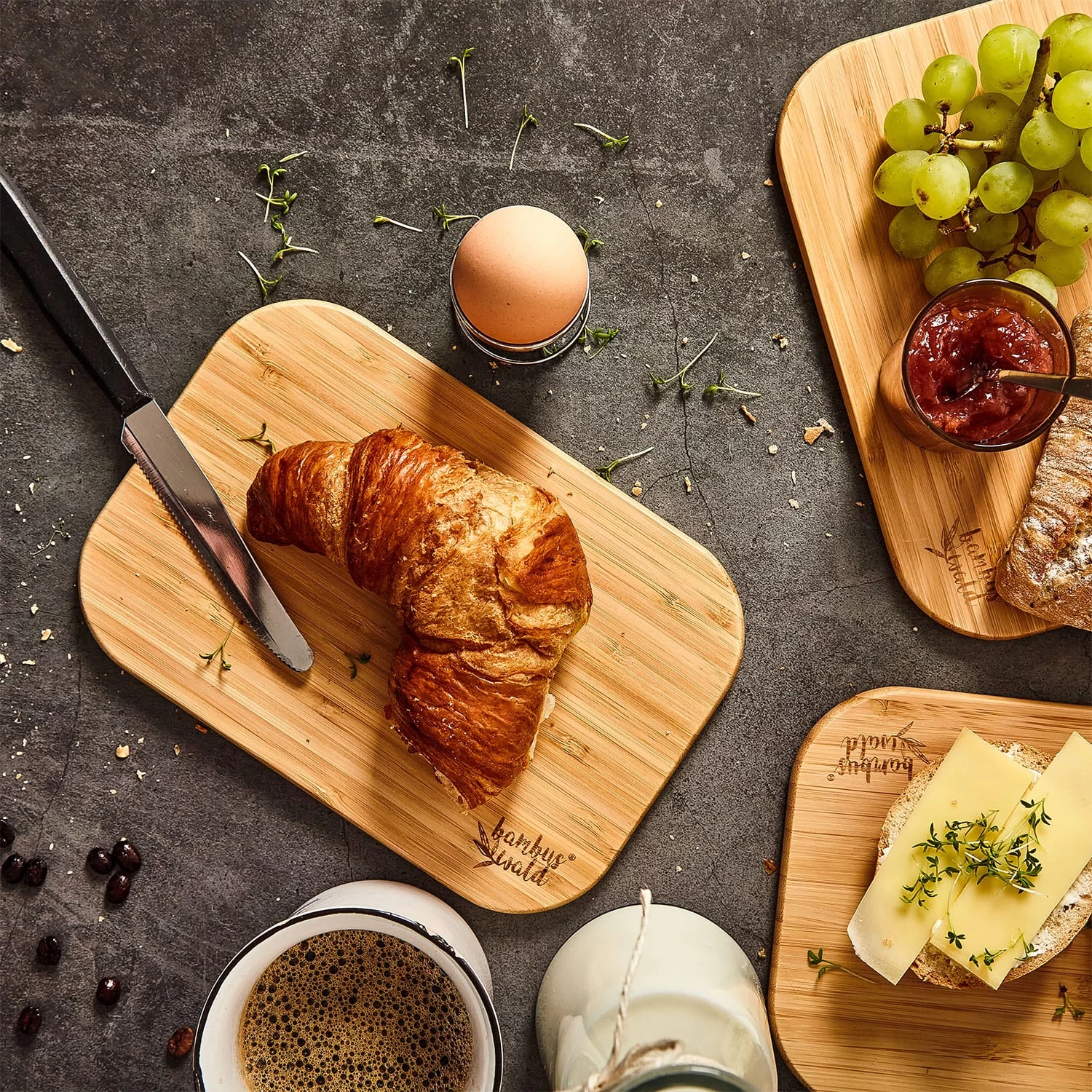 3er-Set Bambus-Frühstücksbrett 22 X 1,15 X 15 Cm (BxHxT) Pflegeleicht 4 3er-Set Bambus-Frühstücksbrett 22 X 1,15 X 15 Cm (BxHxT) Pflegeleicht – Bild 2