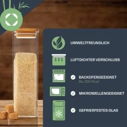 Eckiges Glas Mit Bambusdeckel Luftdicht Silikonring 10 X 25 X 10 Cm 14 Eckiges Glas Mit Bambusdeckel Luftdicht Silikonring 10 X 25 X 10 Cm -Klarstein 10038076 de 0005 logo
