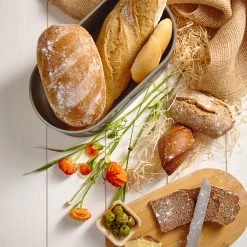 Rök Brotbox Metallblech Bambusdeckel 33,5 X 13 X 18 Cm (BxHxT) Oval 13 Rök Brotbox Metallblech Bambusdeckel 33,5 X 13 X 18 Cm (BxHxT) Oval -Klarstein 10038118 yy 0005 logo