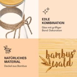Glaskaraffe Mit Bambusdeckel Borosilikatglas Hitzebeständig -Klarstein 10038230 de 0004 logo