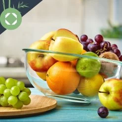 Glasschüssel 5er-Set Bambusdeckel Verschließbar BPA-frei Stapelbar -Klarstein 10038268 yy 0004 logo