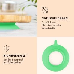 Kindergeschirr Bambusteller & Löffel 250 Ml Inkl. Saugnapf 18 X 18 Cm 10 Kindergeschirr Bambusteller & Löffel 250 Ml Inkl. Saugnapf 18 X 18 Cm -Klarstein 10038291 de 0003 logo