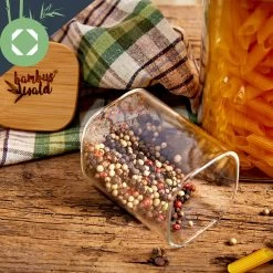 Eckige Gläser Bambusdeckel 10 Stück Je 150 Ml Luftdicht -Klarstein 10038300 yy 0007 logo