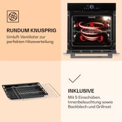 Illuminosa Smart Einbaubackofen 2800W 11 Funktionen App-Steuerung -Klarstein 10038335 de 0006 logo