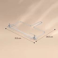 AeroVital Jumbo Heißluftfritteuse Rotisseriespieß & Drehspießheber Edelstahl -Klarstein 10038340 yy 0004 dimensions